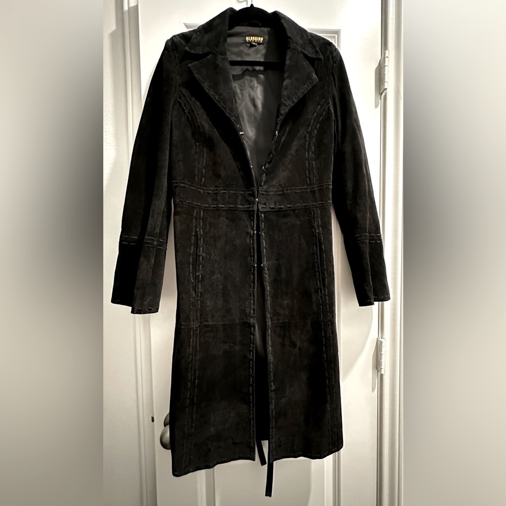 Leather suede jacketed/coat